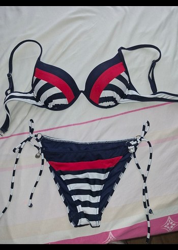 Çizgili, Strappy Mini Bikini