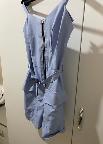 Mavi Kemerli Mini Tulum - Görsel 2