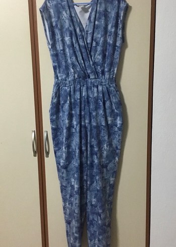Diğer Mavi batik desenli tulum
