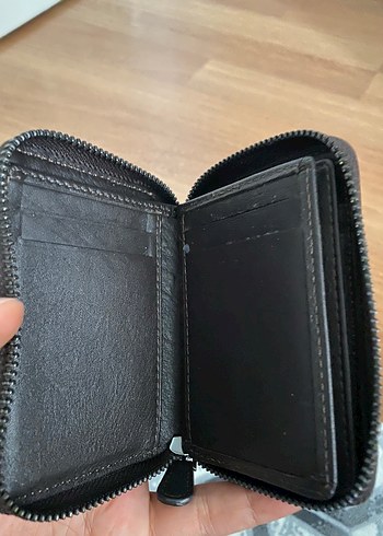 Diğer Deri Fermuarlı Siyah Kadın Cüzdanı