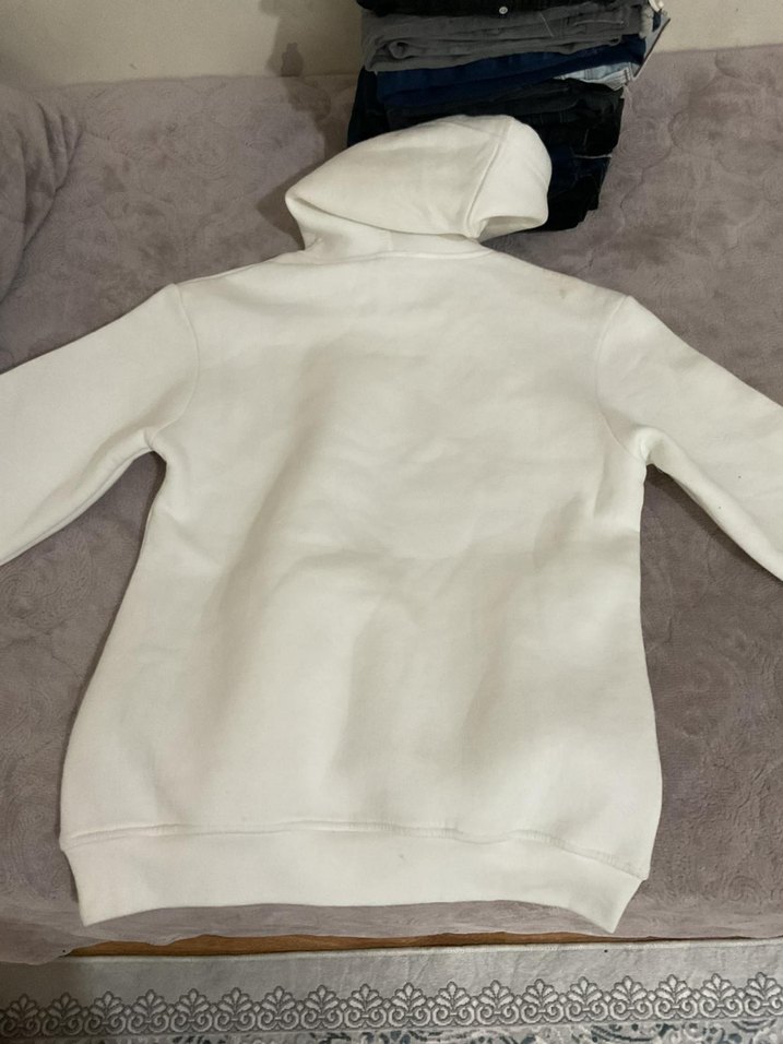 Beyaz Adidas Performans Erkek Kapüşonlu - Görsel 4