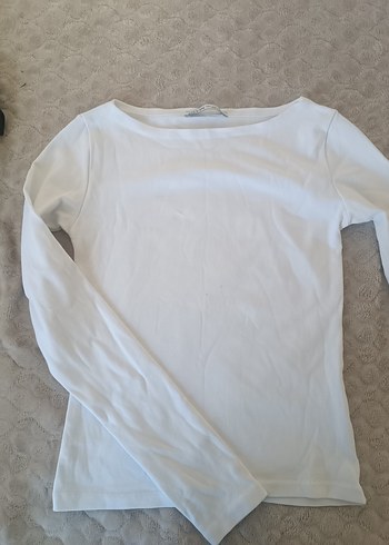 Beyaz uzun kollu bluz - Görsel 2
