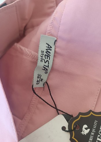 Pembe Yüksek Bel Mini Şort - Görsel 2