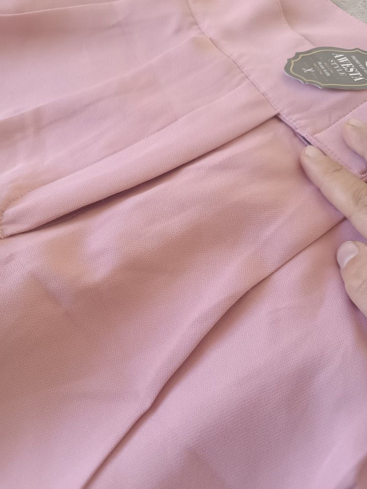 Pembe Yüksek Bel Mini Şort - Görsel 4