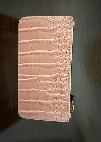 Victoria s Secret Pembe Yılan Desenli Deri Fermuarlı Kadın Cüzdan