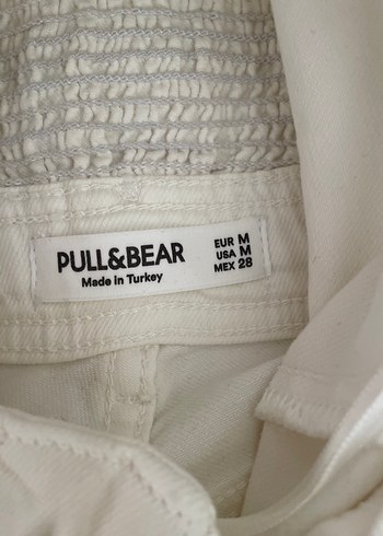 Beyaz renkli Midi Boy Regular Fit Kadın Kot Pantolon PULL&BEAR - Görsel 6