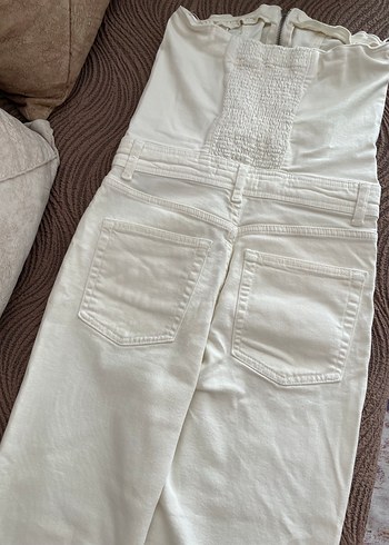 Beyaz renkli Midi Boy Regular Fit Kadın Kot Pantolon PULL&BEAR - Görsel 2