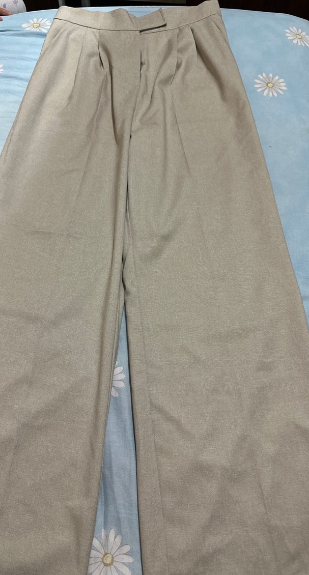 Bej Kadın Keten Kumaş Pantolon - Görsel 2