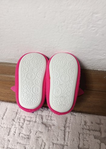 Kız Çocuk Mor Nakışlı Sıcak Panduf Velcro - Görsel 4