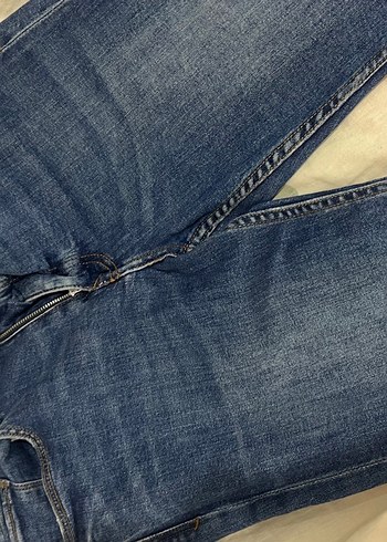 Mango Koyu Mavi Denim Jean 155 160 Boya Uygun Temiz Jean