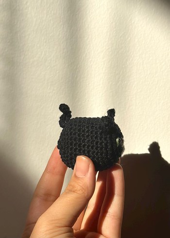 El Yapımı Siyah Kedi Figürü