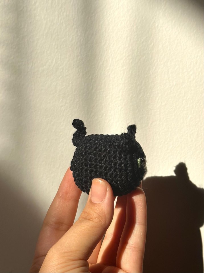 El Yapımı Siyah Kedi Figürü - Görsel 2