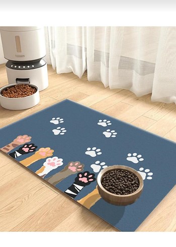 Kedi Pati Desenli Mavi Mama Altlığı - Görsel 2