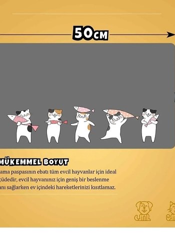 Gri Kedi Mama Altlığı - Görsel 7
