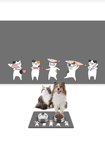 Gri Kedi Mama Altlığı - Görsel 8