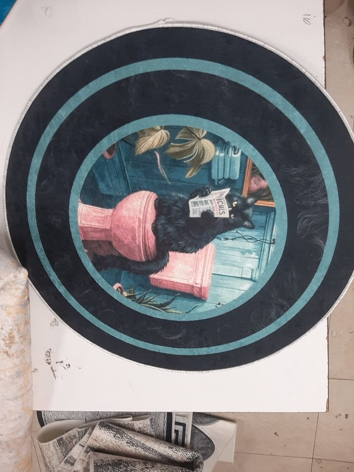 Çok Renkli Çocuk Halısı, Kedi Temalı - Görsel 2