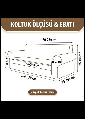 Gri Modern Düz Koltuk Kılıfı 3311 - Görsel 7