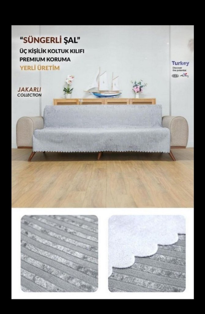 süngerli şal koltuk örtüsü - Görsel 3