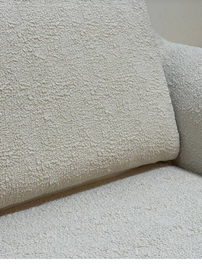 3lü bukle Jakarlı pamuk Modern Düz Desen Koltuk Örtüsü - Görsel 5