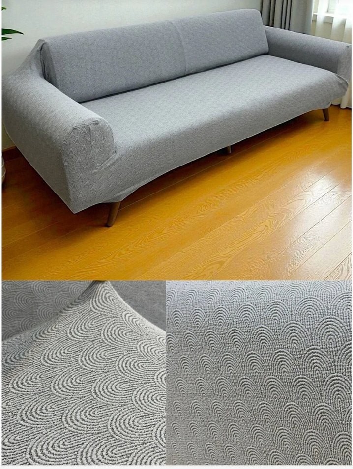 Gri Modern Kanepe Örtüsü - Görsel 2