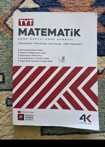 4K Yayınları TYT Matematik Konu Özetli Soru Bankası