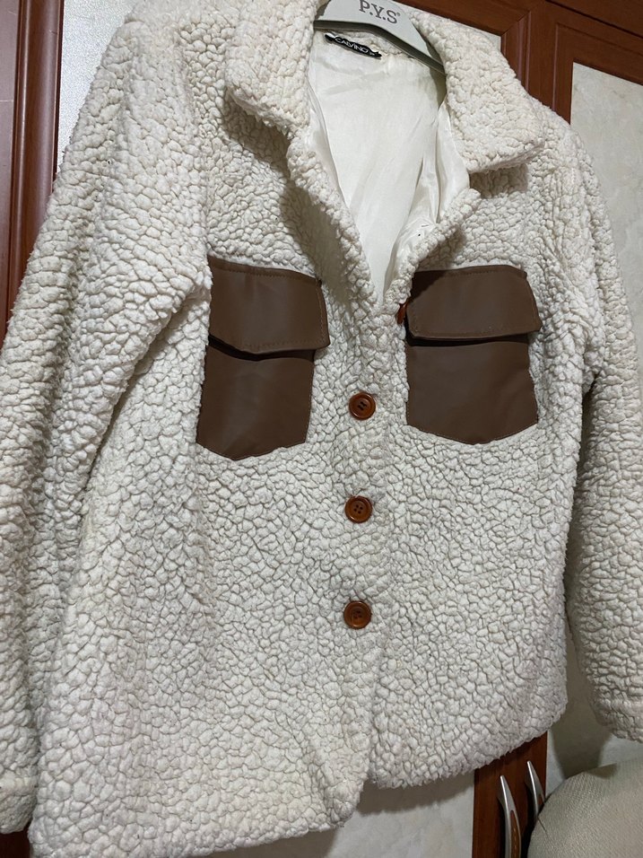 Kahverengi Kürklü Kadın Kısa Mont - Görsel 2