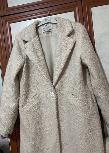 Bej Midi Düğmeli Kadın Kaban - Görsel 6