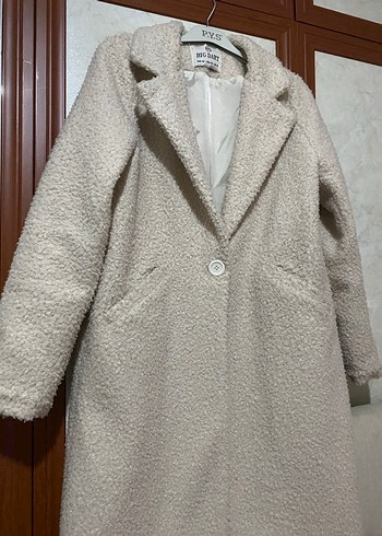 Bej Midi Düğmeli Kadın Kaban - Görsel 4