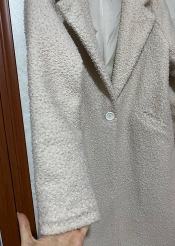 Bej Midi Düğmeli Kadın Kaban - Görsel 3