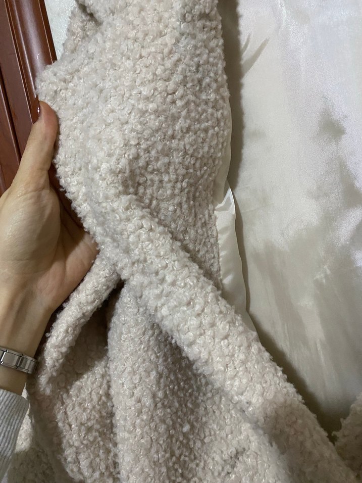 Bej Midi Düğmeli Kadın Kaban - Görsel 5