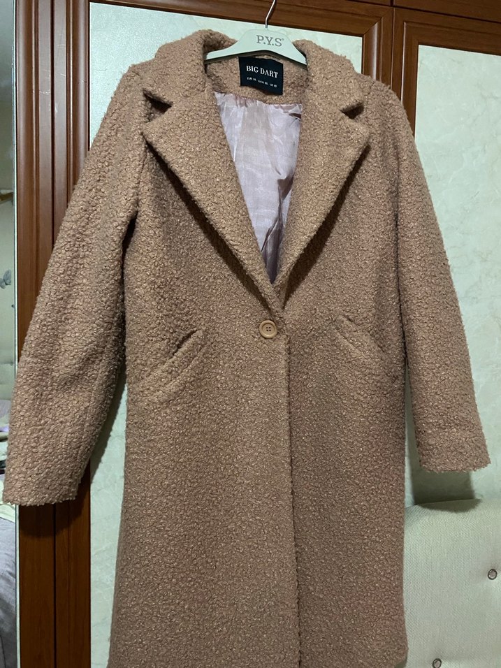 Düğmeli pembe Midi Kadın Kaban - Görsel 2