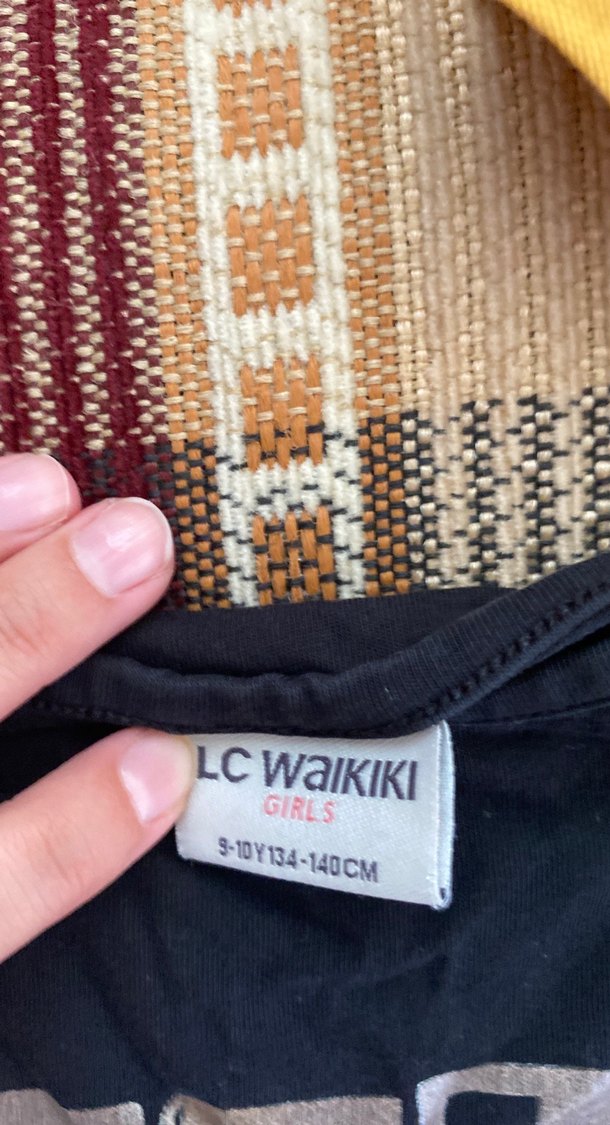 Kız Çocuk Siyah Rock Punk Kısa Kollu Tişört - Görsel 4