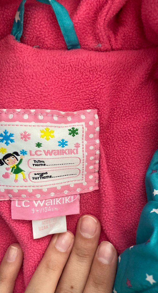 Kız Çocuk Renkli Yıldız Desenli Kapüşonlu Yelek - Görsel 2