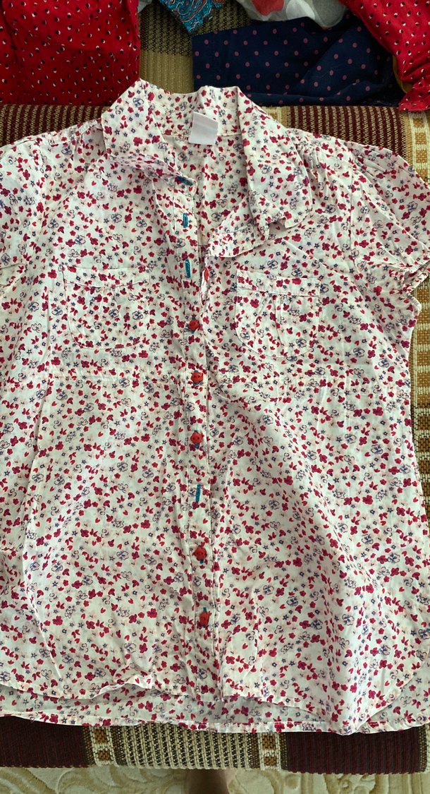 Bohem Kısa Kollu Pamuklu Gömlek - Görsel 2