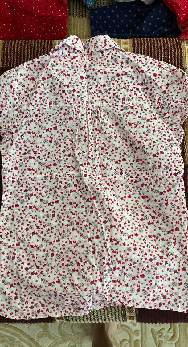 Bohem Kısa Kollu Pamuklu Gömlek - Görsel 3