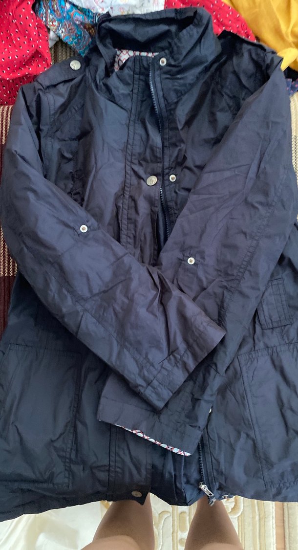 Düğmeli Lacivert Midi Kadın Ceket - Görsel 2