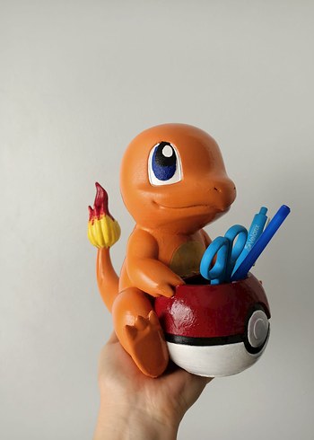 Renkli Charmander Figürlü Kalemlik - Görsel 5