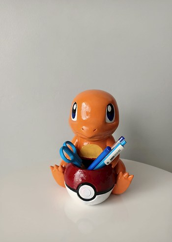 Renkli Charmander Figürlü Kalemlik - Görsel 3