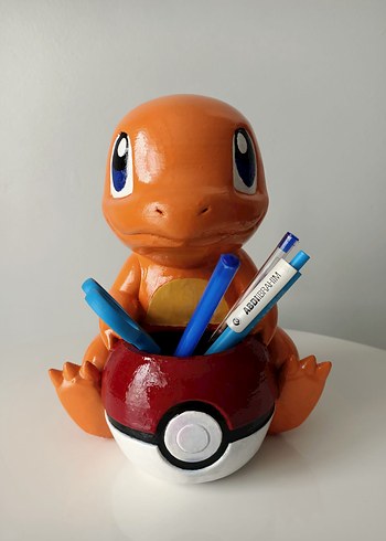 Renkli Charmander Figürlü Kalemlik - Görsel 2