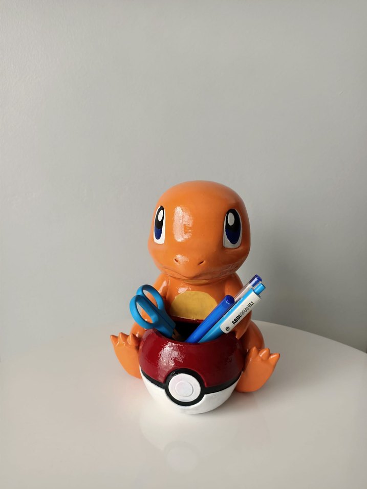 Renkli Charmander Figürlü Kalemlik - Görsel 3