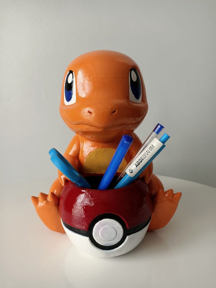 Renkli Charmander Figürlü Kalemlik - Görsel 2