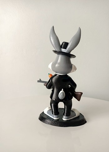Siyah Takım Elbiseli Bugs Bunny Figürü 20 cm - Görsel 2