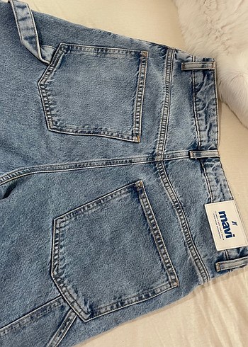 36 Beden mavi Renk Gri Mavi Regular Fit Midi Denim Kadın Jean