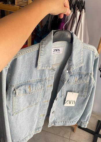 Zara Açık Mavi Kız çocuk Denim Ceket