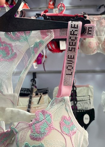 diğer Beden pembe Renk Pembe Baskılı Mini Street Wear Sütyen 90B beden