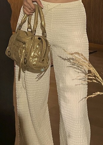 zara dokulu straight pantolon - Görsel 2