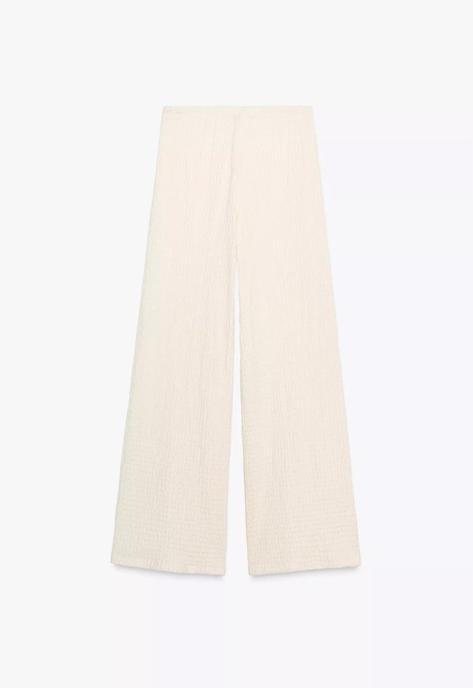 zara dokulu straight pantolon - Görsel 5