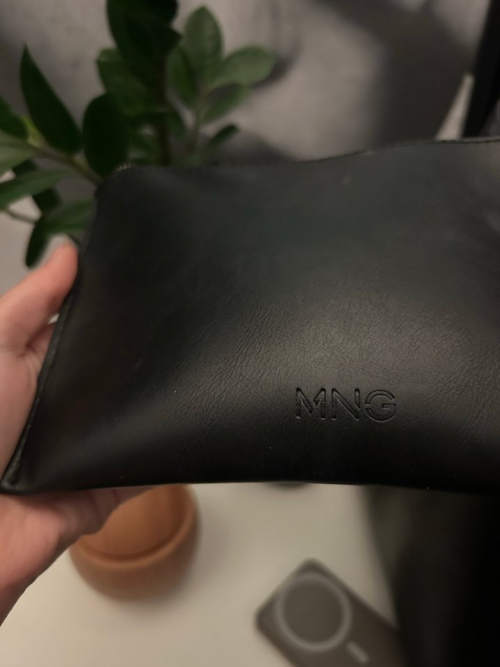 mango siyah deri çanta - Görsel 5