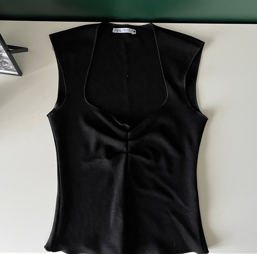 zara siyah V Yakalı Kadın bluz - Görsel 2