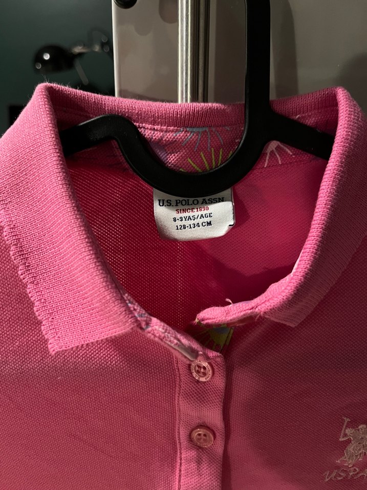 Pembe Kız Çocuk Polo Tişörtü - Görsel 2